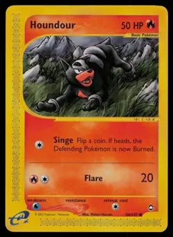 Houndour 86/147 Common Aquapolis Pokemon Lightly Played - Image 1