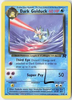 Dark Golduck 37/82 Uncommon Team Rocket Pokemon Unlimited Lightly Played - Image 1