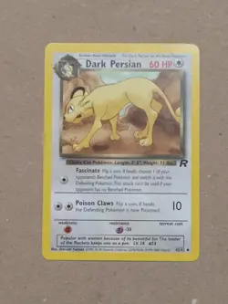 Dark Persian 42/82 Uncommon Team Rocket Pokemon Unlimited Lightly Played - Image 1