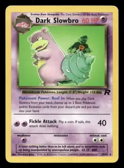 Dark Slowbro 29/82 Team Rocket Unlimited LP Pokemon - Image 1