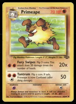 Primeape 43/64 Uncommon Jungle Pokemon Unlimited HP - Image 1