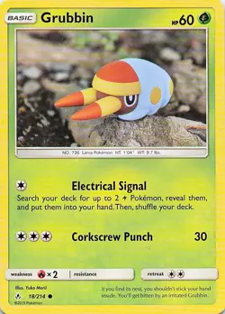 Grubbin - (Artist Yuka Morii) 18/214 Common 2019 Unbroken Bonds Pokemon MP - Image 1