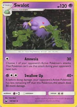 Swalot - (Artist Yuka Morii) Pokemon Uncommon 2018 Celestial Storm 58/168 NM - Image 1