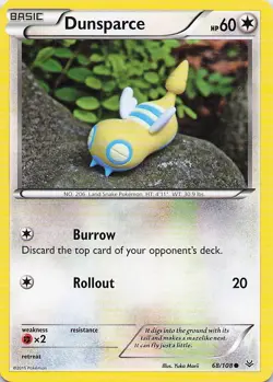Dunsparce - (Artist Yuka Morii) 68/108 Common 2015 Roaring Skies Pokemon LP - Image 1