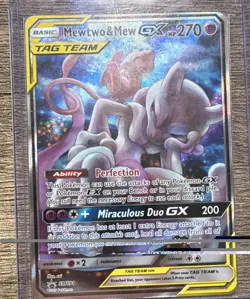 Pokemon Mewtwo & Mew GX SM191 TAG TEAM GX 270 HP Holo Promo EN - Image 1