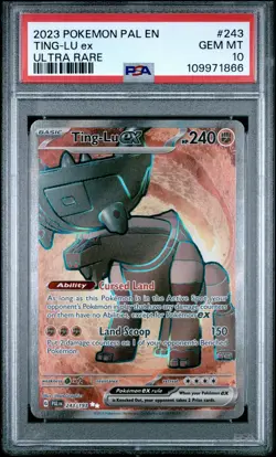 Ting-Lu Ex PSA10 2023 Pokemon Pal En-Paldea Evolved Ultra Rare #243 - Image 1