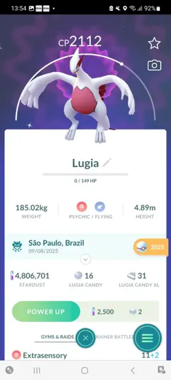 Pokemon Go Legendary Shiny Lugia - Image 1