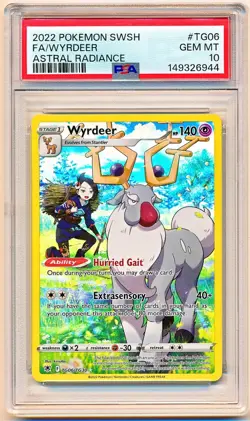 Pokemon Astral Radiance Wyrdeer Full Art Trainer Gallery #TG06 PSA 10 - POP 128 - Image 1