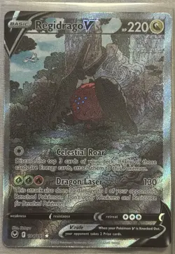 Pokemon Regidrago V 184/195 Silver Tempest Ultra Rare Full Art Holo ENG - Image 1