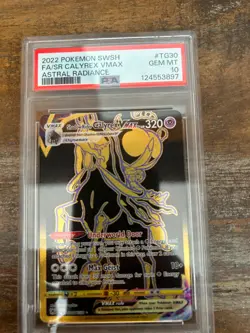 POKEMON 2022 Astral Radiance Full Art SHADOW RIDER CALYREX Vmax #TG30 PSA 10 Gem - Image 1