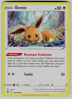 Eevee 119/189 Common Astral Radiance Pokemon Lightly Played - Image 1