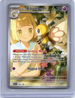 Lillie's Ribombee 164/159 Illustration Rare Journey Together Pokemon Holo NM - Image 1