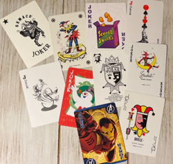 10 Jokers Single Swap Cards Vintage Modern Playing Card Junk Journaling d - Image 1