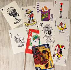 10 Jokers Single Swap Cards Vintage Modern Playing Card Junk Journaling d - Image 3