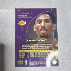 Upper Deck Ovation 2000-01 Kobe Bryant Los Angeles Lakers #26 Basketball Card - Image 2