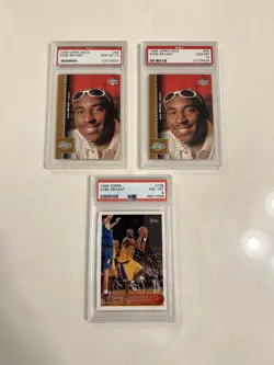 Kobe Bryant Rookie Card Lot 2 1996 Upper Deck PSA 10, 1996 Topps PSA 8 LA Lakers - Image 1