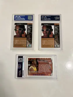 Kobe Bryant Rookie Card Lot 2 1996 Upper Deck PSA 10, 1996 Topps PSA 8 LA Lakers - Image 2