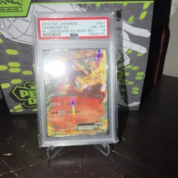 2014 POKEMON JPN M CHARIZARD EX MEGA BATTLE #001 CHARIZARD EX PSA 8 - Image 1