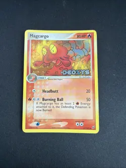 Pokemon TCG Magcargo ex Deoxys 37/107 Reverse Holo Stamped 2005 - Image 1