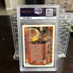 1996 Topps Basketball Kobe Bryant Rookie Card PSA EX 5 Lakers #138 - Image 2