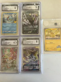 Graded Pokemon TCG Holo Card Lot Umbreon V Pikachu Squirtle Jirachi GX Minccino - Image 1