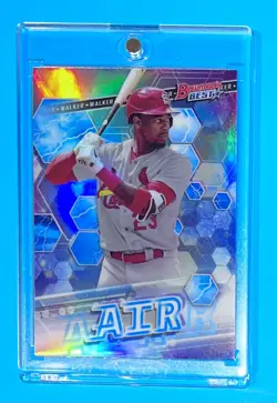 Jordan Walker MINT SILVER REFRACTOR RC BOWMAN'S BEST CARDINALS ROOKIE CARD! - Image 2