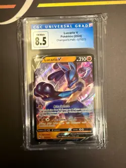 Lucario V 027/073 Champion's Path - CGC 8.5 (3824668116) Pokemon - Image 1