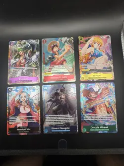 One Piece Card Game French 1st Anniversary Exclusive Parallel Lot x6 OP05 NM - Image 1
