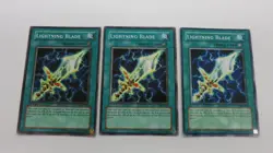 3x ( 1x 1st EDITION / 2x UNL ) LIGHTNING BLADE LON-022 COMMON YUGIOH NM - Image 1