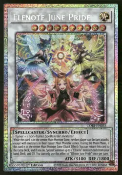 Elfnote June Pride (Starlight Rare) CORI-EN035 Yu-Gi-Oh 1st Edition NM - Image 1