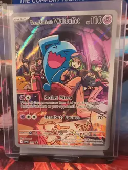 Pokemon TCG Destined Rivals Team Rockets Wobbuffet Promo Card 203 NM Condition - Image 1
