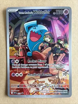 Pokemon TCG Destined Rivals Team Rockets Wobbuffet Promo Card 203 NM Condition - Image 1