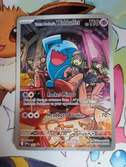 Pokemon TCG Destined Rivals Team Rocket's Wobbuffet SVP 203 Promo Card - Image 1