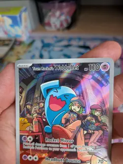 Pokemon TCG Destined Rivals Team Rocket's Wobbuffet SVP 203 Promo Card - Image 2