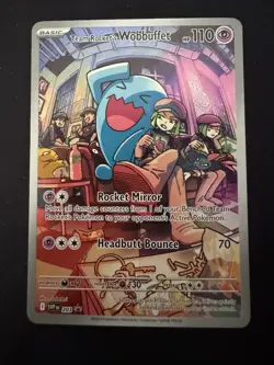 Pokemon TCG Destined Rivals Team Rockets Wobbuffet Promo Card 203 - Image 1