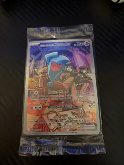 Pokemon TCG Destined Rivals Team Rockets Wobbuffet SVP Black Star Promo Card 203 - Image 1