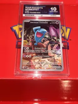 Pokemon TCG Team Rockets Wobbuffet Destined Rivals 203 ETB Promo Card Ace 10 - Image 1