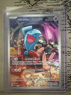 Pokemon TCG Rocket's Wobbuffet Promo Card SVP 203, Destined Rivals - Image 1