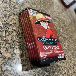 One Piece Carrying On His Will OP-13 6 Booster Packs Lot English - Image 3