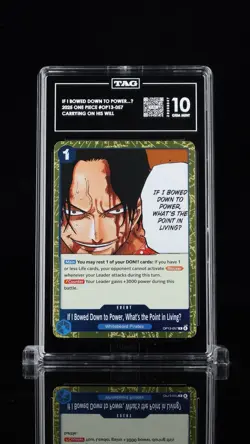 🚨Bowed Down to Power What the Point in Living OP13-057~One Piece~TAG GRADE 10💨 - Image 1