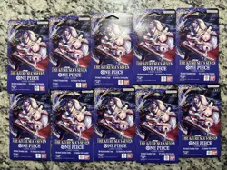 One Piece OP-14 The Azure Sea’s Seven Sleeved Booster Packs Lot of (x10) - Image 1