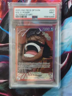 OP13 Carrying On His Will - Gol D. Roger Alternate Leader PSA 9 - Image 1