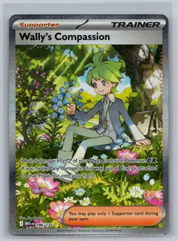 Wally's Compassion 186/132 Mega Evolution Pokemon Card NM - Image 1