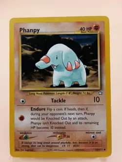 Phanpy 43/111 Neo Genesis Unlimited Pokemon TCG Card 2000 WOTC vintage MP - Image 1