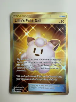 Lillie's Poke Doll 267/236 Cosmic Eclipse Gold Secret Rare Trainer Card NM - Image 1