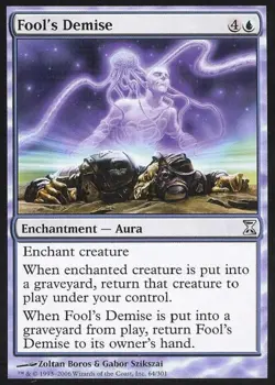 Fool's Demise -Foil Medium Play MTG Time Spiral - Image 1