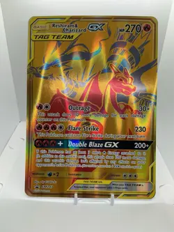 Oversized Reshiram & Charizard GX SM247 Jumbo Cards Holo - Image 1