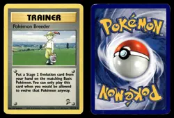 Pokemon Breeder 105/130 Rare Base Set 2 Pokemon Card - Image 1