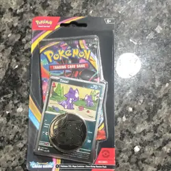 Pokemon TCG Mega Evolution: Chaos Rising Booster Pack 10 Cards Toxel Promo Coin - Image 4