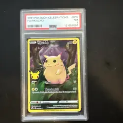 Pokemon 2021 Celebrations Pikachu Full Art Card 005/025 PSA 7 - Image 1